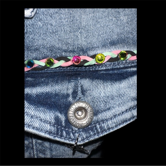 Horse & Roses Embroidered Denim Vest - Picture 6 of 9